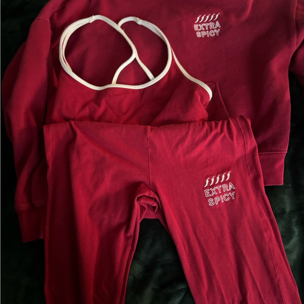 PINK Victoria's Secret Red Leggings - Extra Spicy